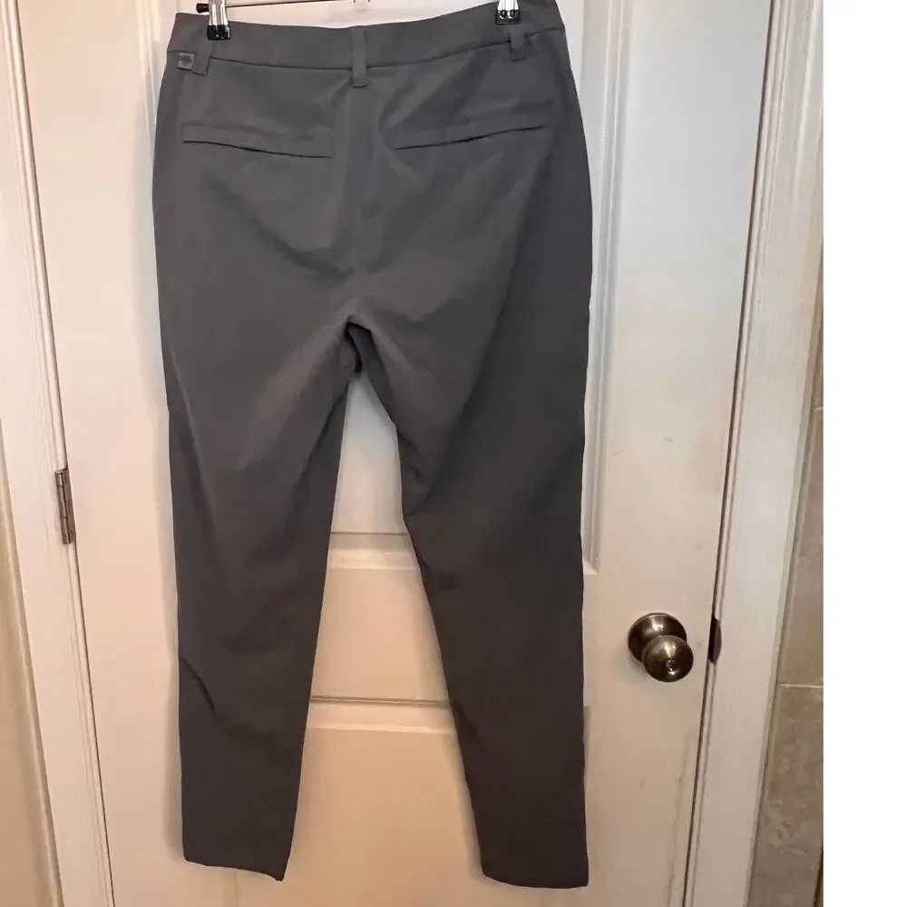 Lululemon ABC Slim-Fit Performance Trousers grey Sz 30 Golf Athleisure Old Money